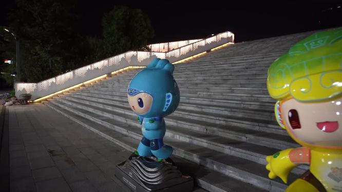 杭州钱江世纪公园夜景实拍视频素材