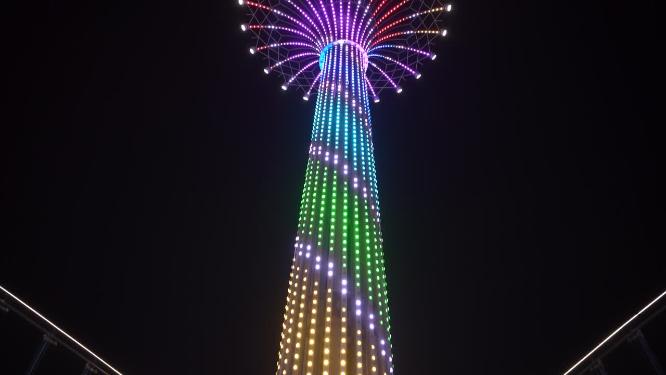 杭州钱江世纪公园夜景实拍视频素材