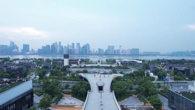 杭州钱江世纪公园航拍实拍视频
