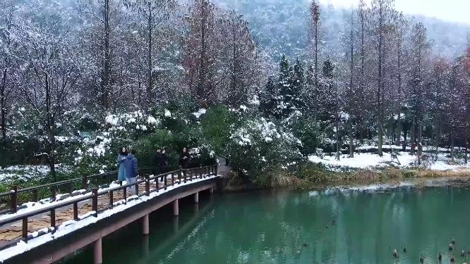 杭州玉皇山八卦田遗址公园雪景
