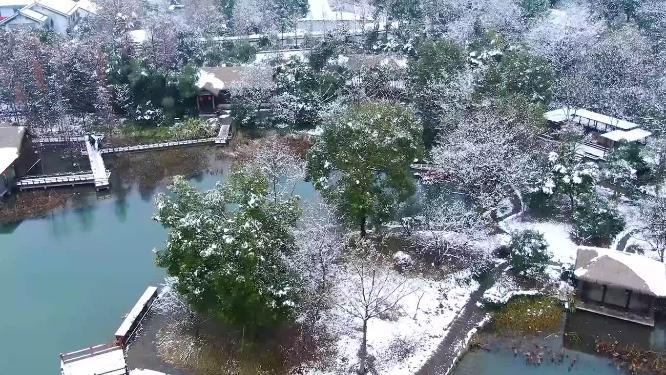 杭州玉皇山八卦田遗址公园雪景
