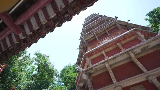 武汉武昌区宝通寺景点实拍视频