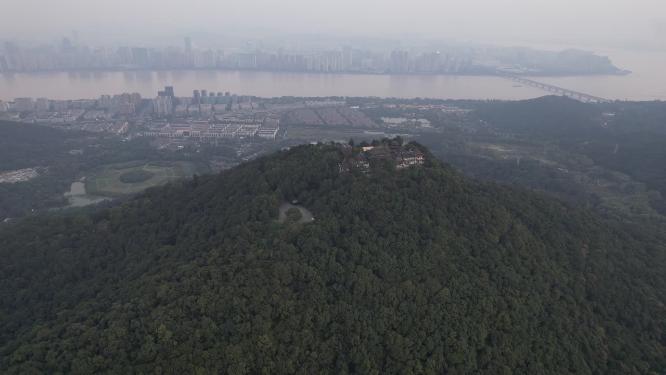 武汉玉皇山福星观航拍实拍视频