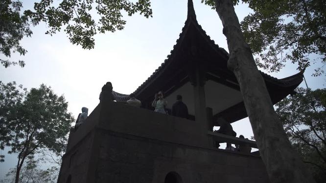 杭州西湖宝石山初阳台实拍视频