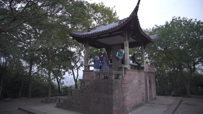 杭州西湖宝石山初阳台实拍视频