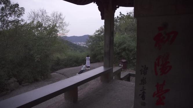 杭州西湖宝石山初阳台实拍视频