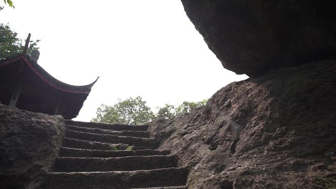 杭州西湖宝石山寿星石实拍视频