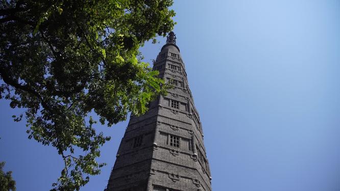 杭州西湖宝石山保俶塔风景实拍视频