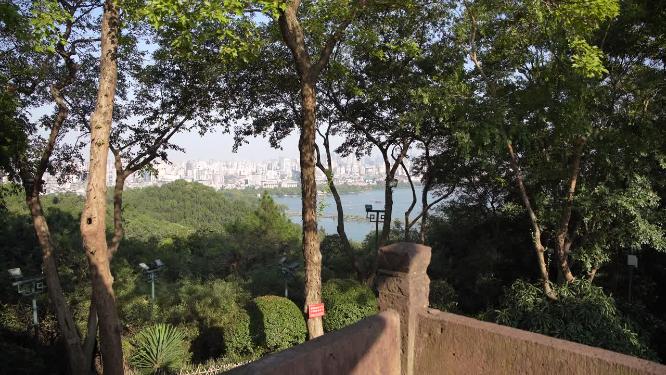 杭州西湖宝石山初阳台实拍视频