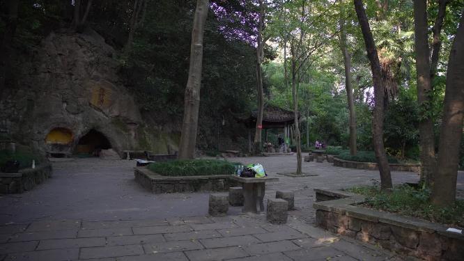 杭州西湖宝石山栖霞洞实拍视频