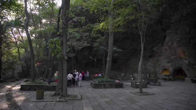 杭州西湖宝石山栖霞洞实拍视频