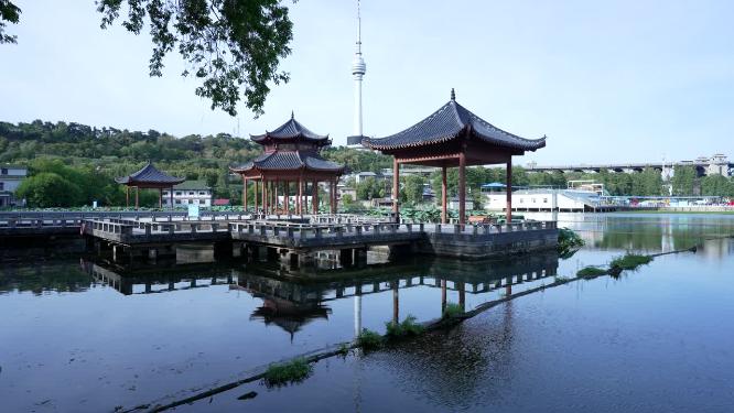 武汉汉阳区莲花湖公园实拍视频
