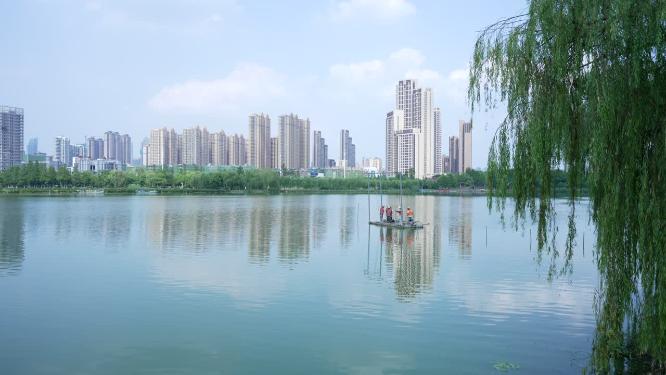 武汉汉阳区墨水湖公园实拍视频