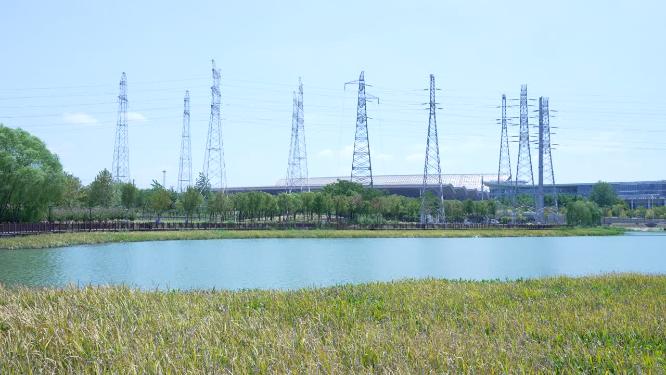 武汉洪山区杨春湖公园风景实拍视频
