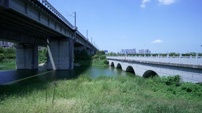 武汉洪山区杨春湖公园风景实拍视频
