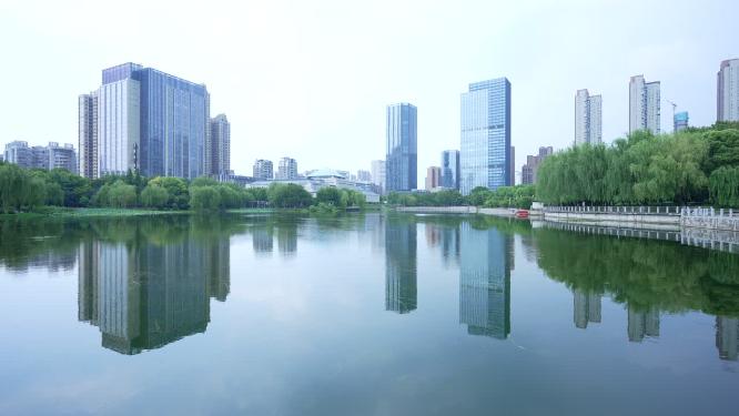 武汉江岸区后襄河公园实拍视频