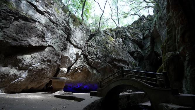武汉江夏区白云洞景区实拍视频