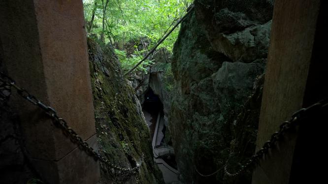 武汉江夏区白云洞景区实拍视频