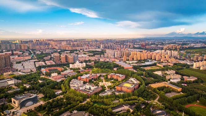 沈阳沈北沈阳师范大学航拍延时摄影