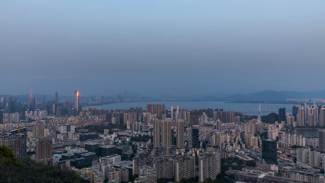 4K深圳港口城市延时航拍