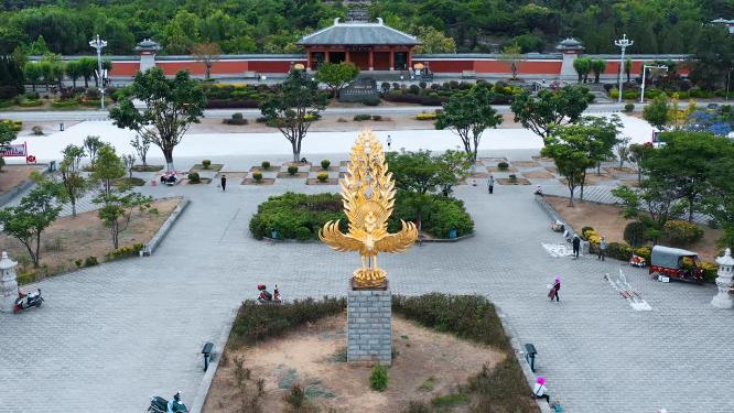 大理天龙八部城三塔城市景观航拍