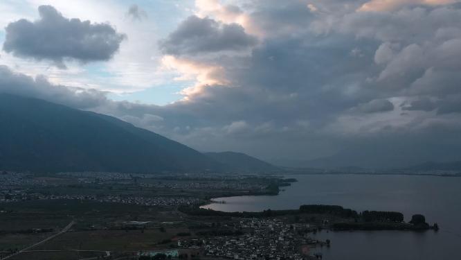 洱海大理城航拍