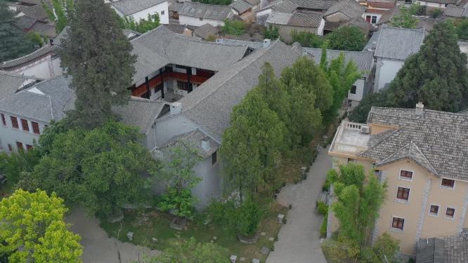 大理传统特色建筑航拍