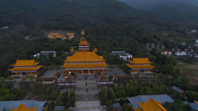 大理古老建筑大气航拍
