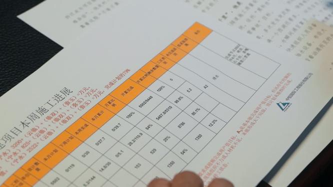 翻阅表格记录笔记特写升格视频