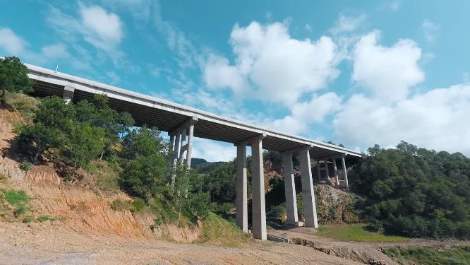 高速公路高架桥延时视频