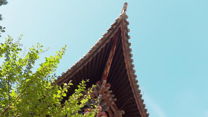 明清古建筑瓦檐局部视频