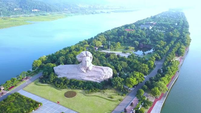 航拍橘子洲头