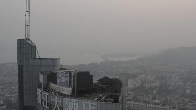杭州城市天际空镜素材