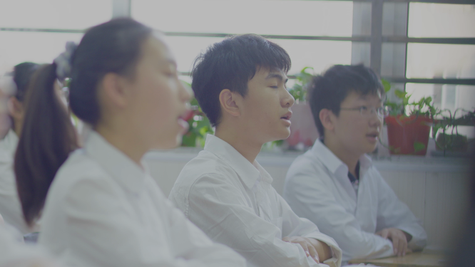 校园学生课堂内容朗诵