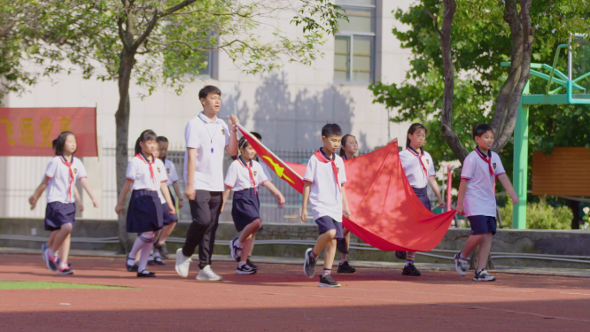 校园学生升国旗