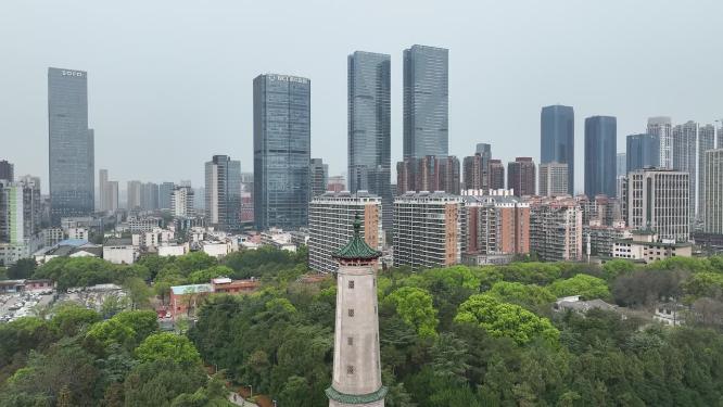 航拍长沙烈士公园