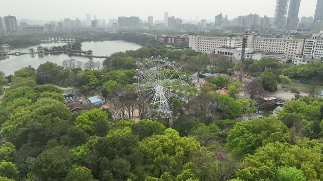 航拍长沙烈士公园