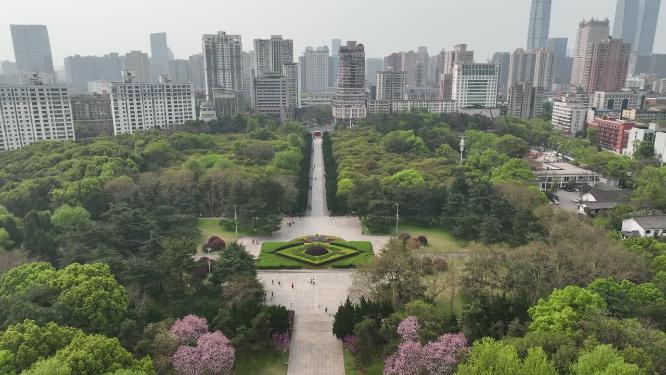 航拍长沙烈士公园