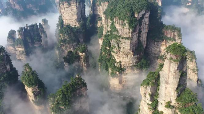 航拍张家界唯美风景