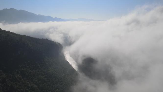 航拍湘西矮寨峰恋溪