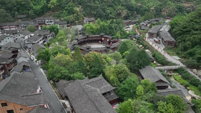 航拍湘西德夯