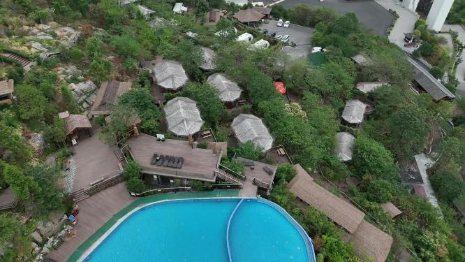 航拍湖南湘西矮寨旅游区风景