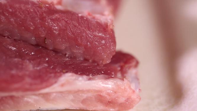 猪肉猪肋排猪小排特写