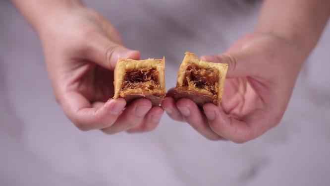 传统小吃酥枣泥酥展示