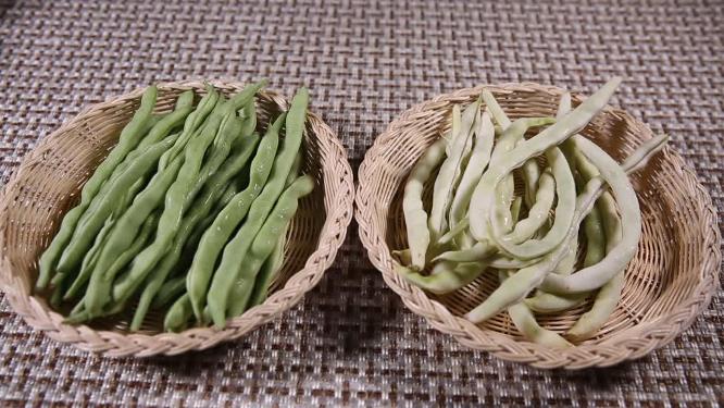 对比东北各种豆角食材