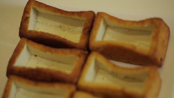 豆制品豆腐盒子特写
