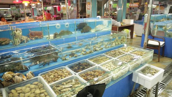 海鲜市场购买挑选海鲜