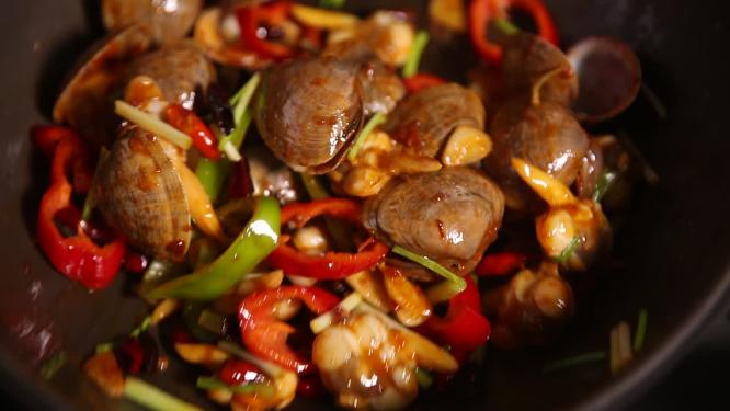 爆炒蚬子肉小海鲜