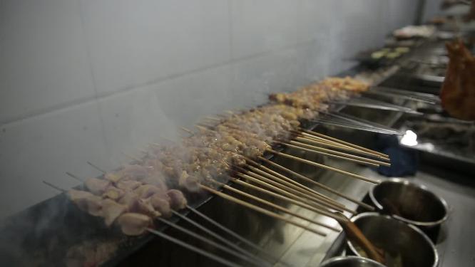 明炉烤串炭火烧烤羊肉串8