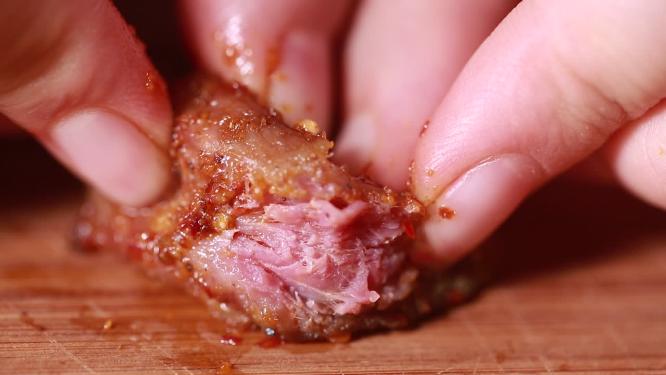 特写对比羊肉纹理瘦肉7